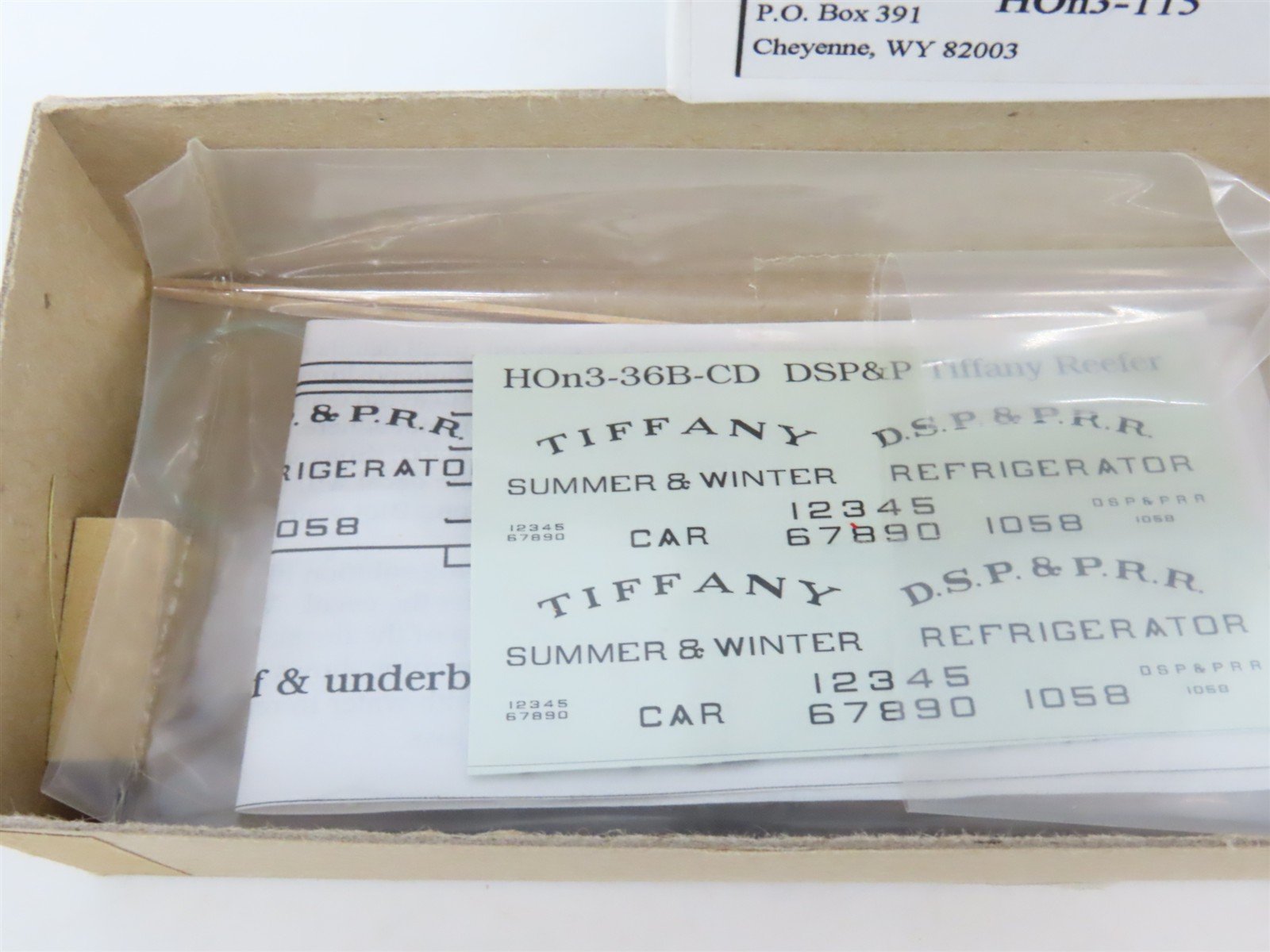 HOn3 Scale Labelle Craftsman Kit #HOn3-115 Undecorated DSP&P Tiffany Wood Reefer