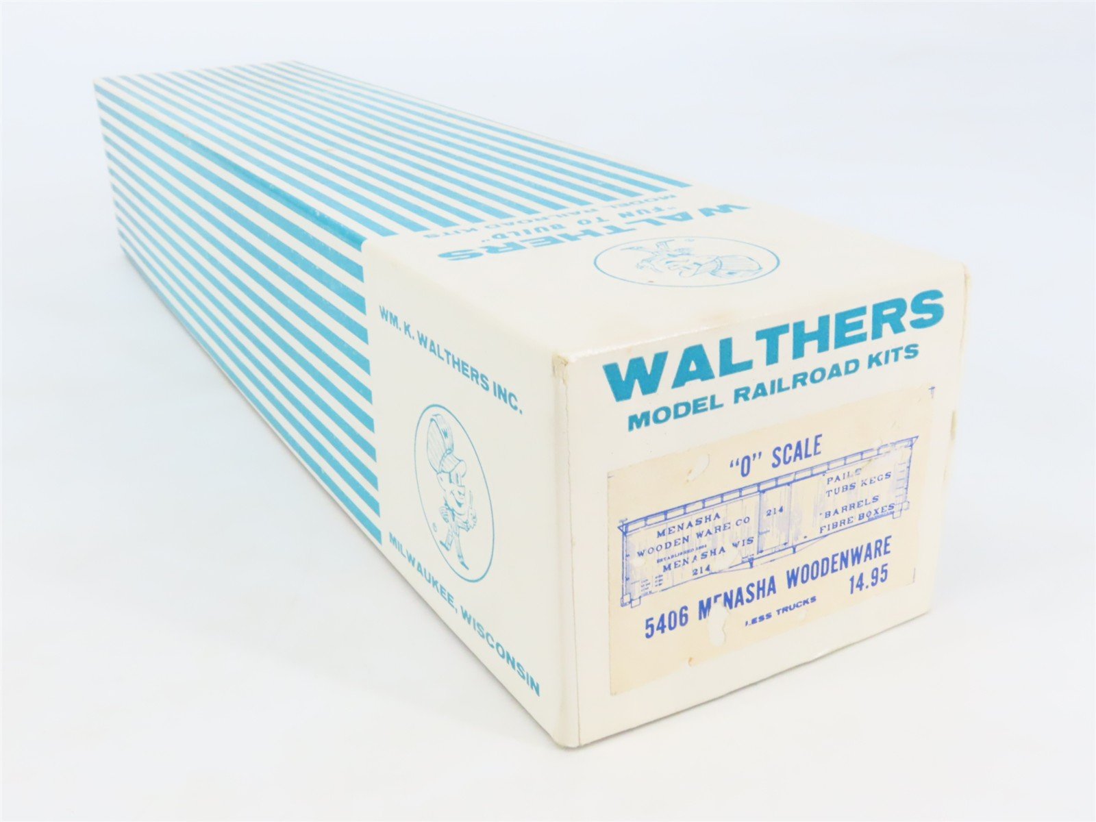 O Scale 2-Rail Walthers Kit #5406 Undecorated Menasha Woodenware Box Car