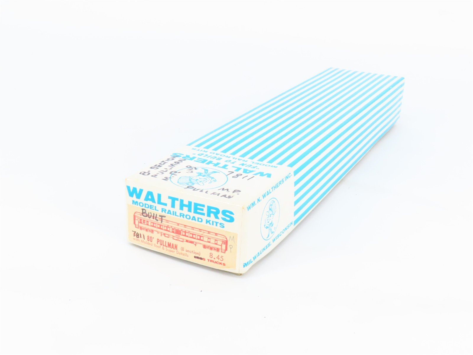HO Scale Walthers 7811 Undecorated 80' Pullman 8-Section Passenger Car