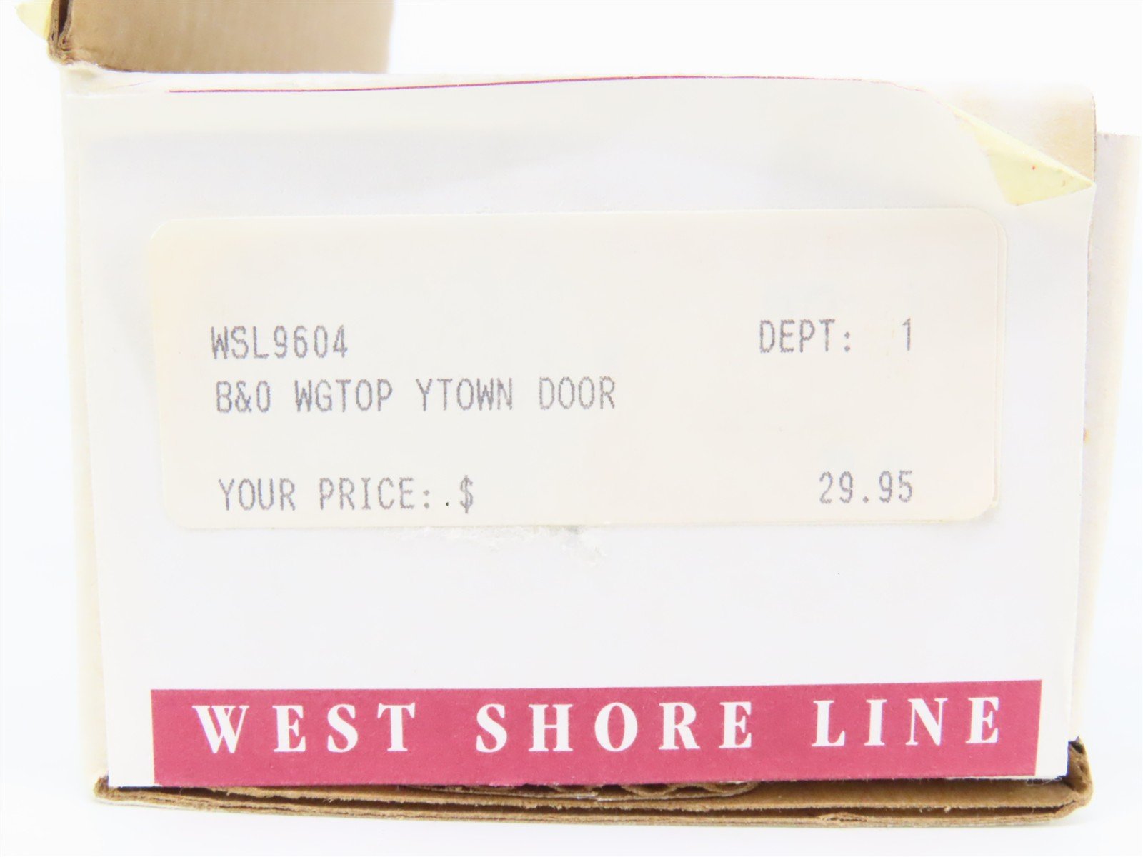 HO Scale West Shore Line Resin Kit #WSL9604 Undecorated B&O Wagontop Box Car