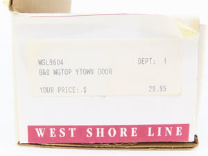 HO Scale West Shore Line Resin Kit #WSL9604 Undecorated B&O Wagontop Box Car