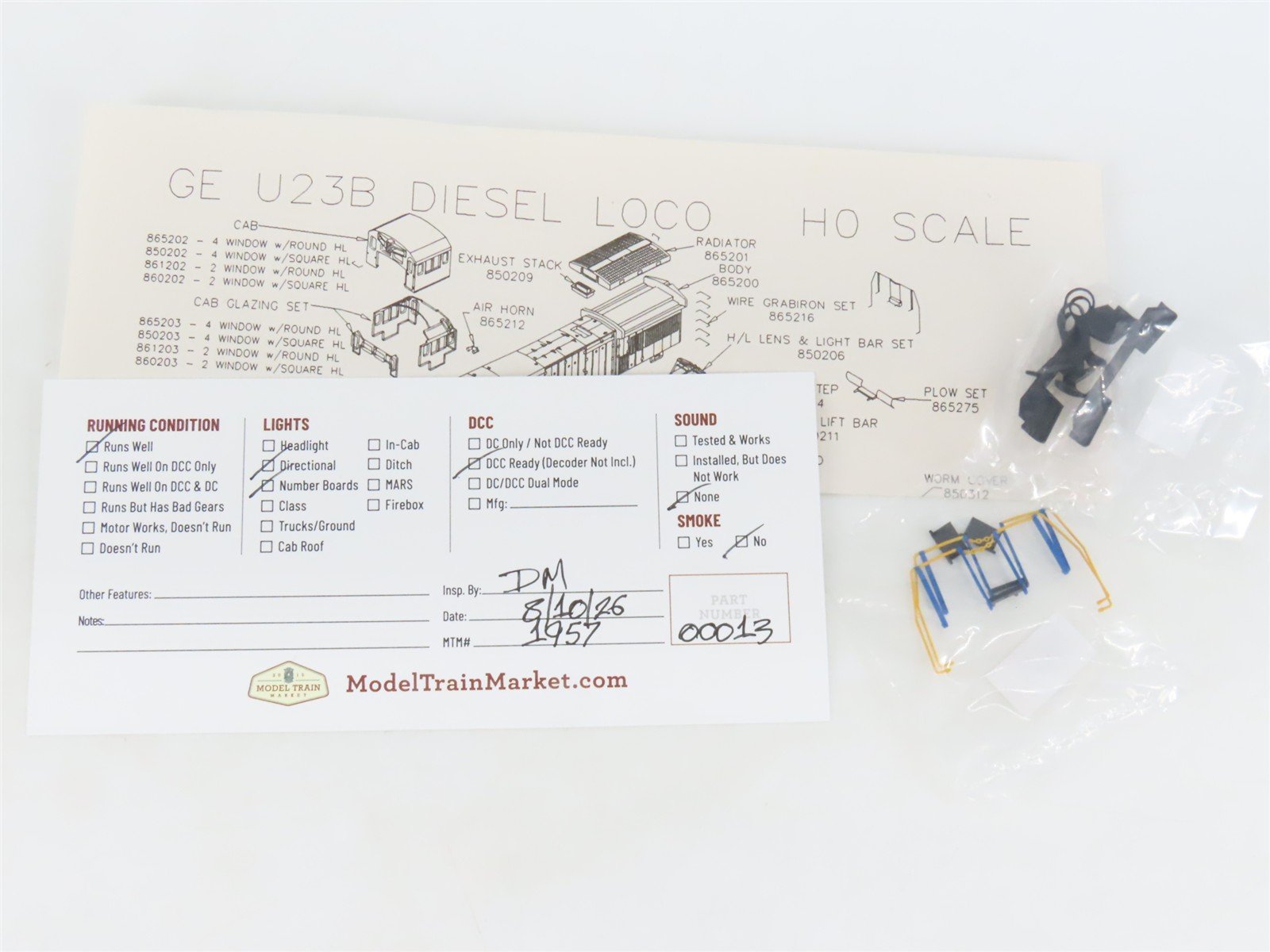 HO Scale Atlas 8275 D&H Delaware & Hudson GE U23B Diesel #2302 - DCC Ready