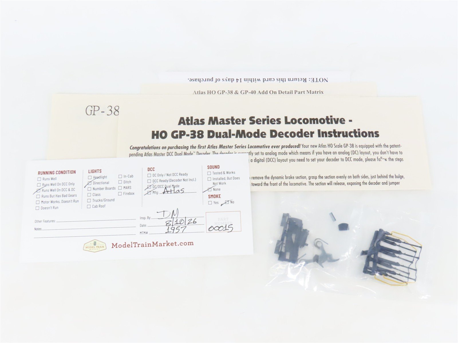 HO Scale Atlas Master 8995 C&O Chesapeake & Ohio EMD GP38 Diesel #4828 w/ DCC