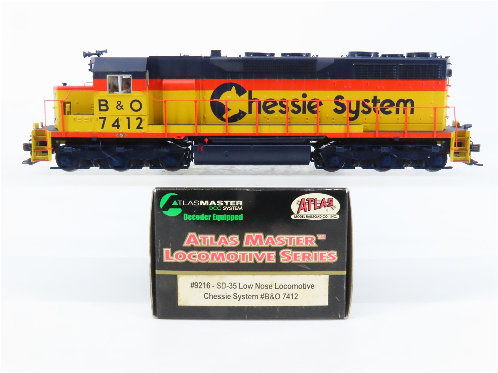 HO Scale Atlas Master 9216 B&O Chessie System EMD SD45 Diesel #7412 w/ DCC