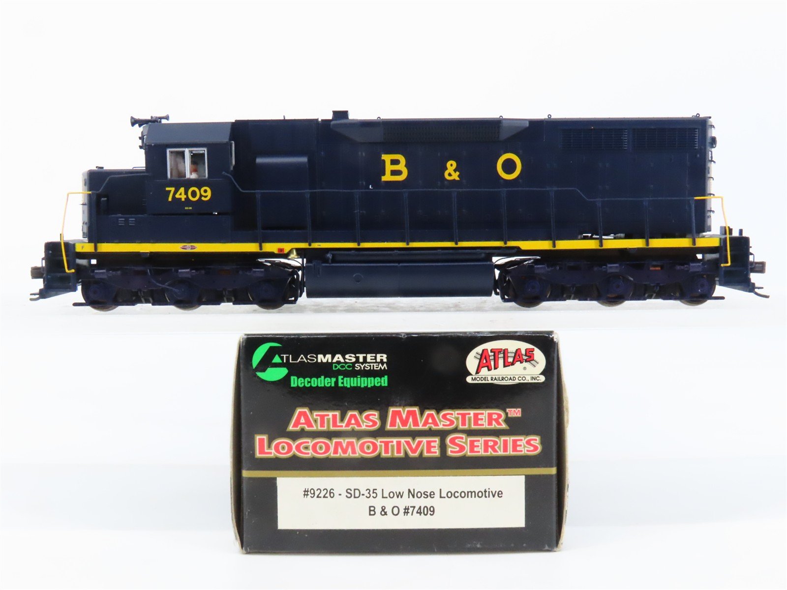 HO Scale Atlas Master 9226 B&O Baltimore & Ohio EMD SD35 Diesel #7409 w/ DCC