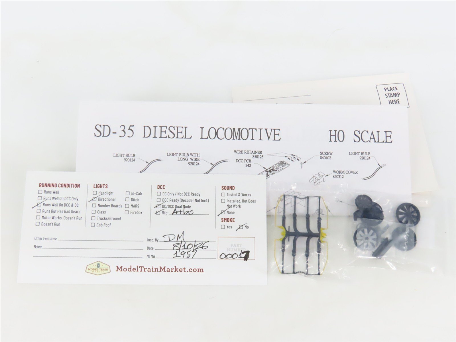 HO Scale Atlas Master 9226 B&O Baltimore & Ohio EMD SD35 Diesel #7409 w/ DCC