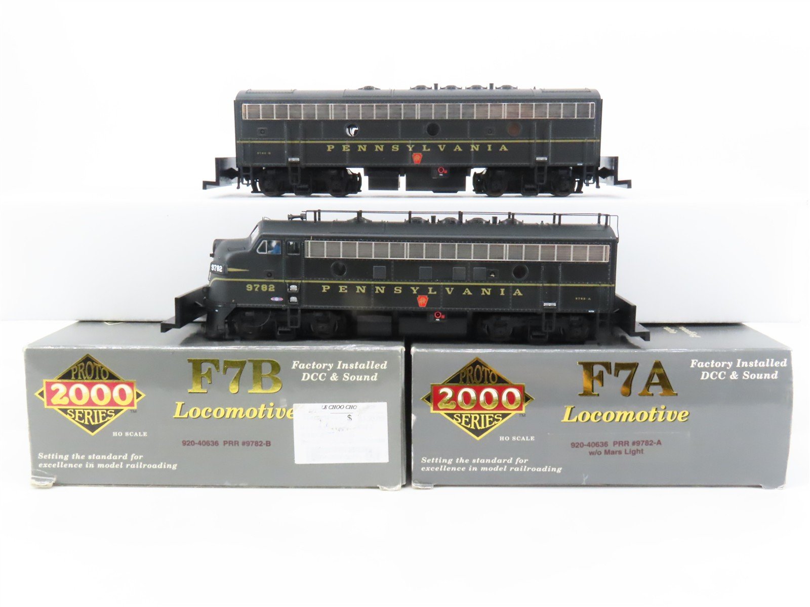 HO Proto 2000 920-40636 PRR Pennsylvania EMD F7A/B Diesel Set w/ DCC & Sound