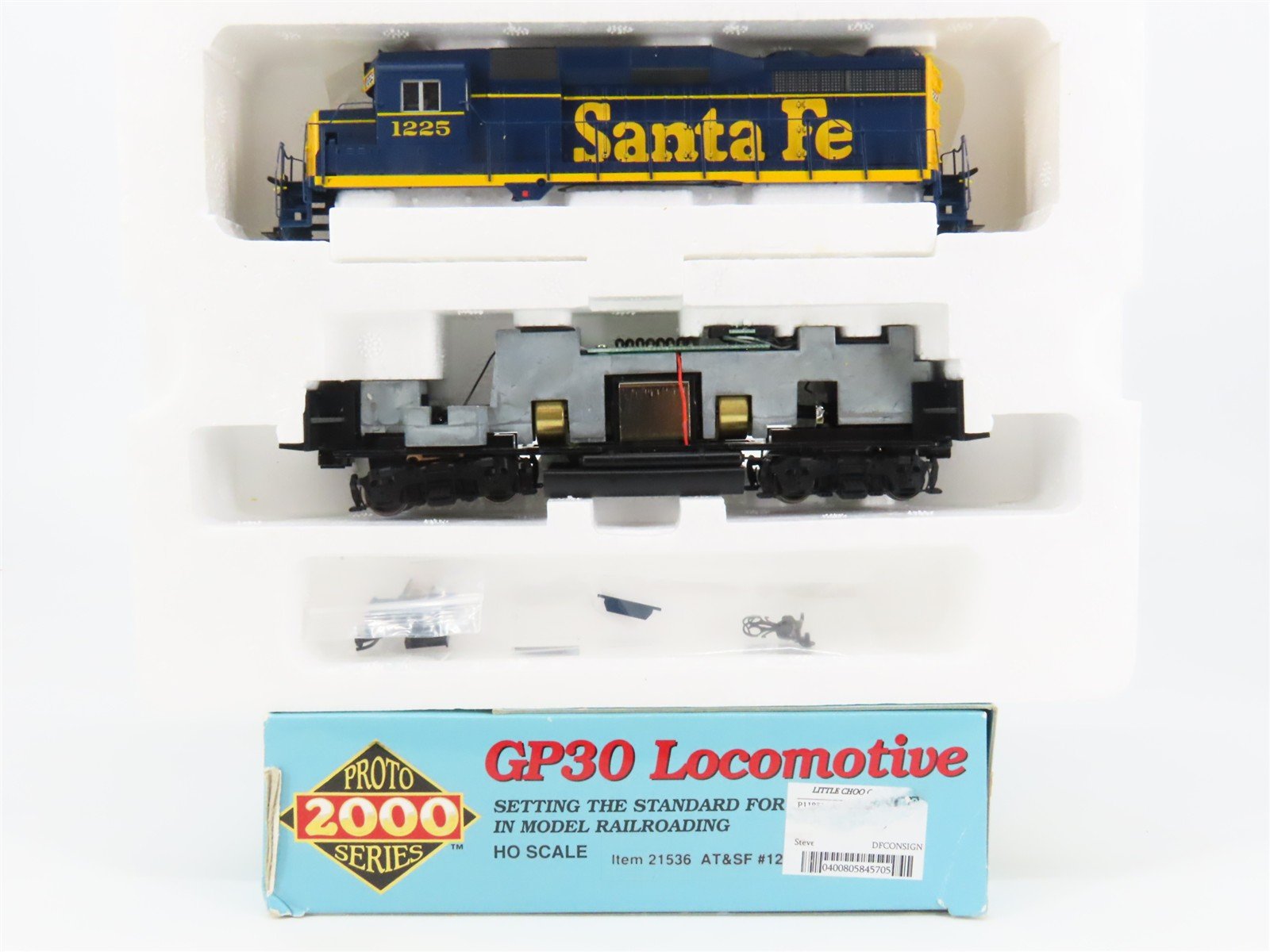 HO Scale Proto 2000 21536 ATSF Santa Fe EMD GP30 Diesel #1225 - BAD GEARS