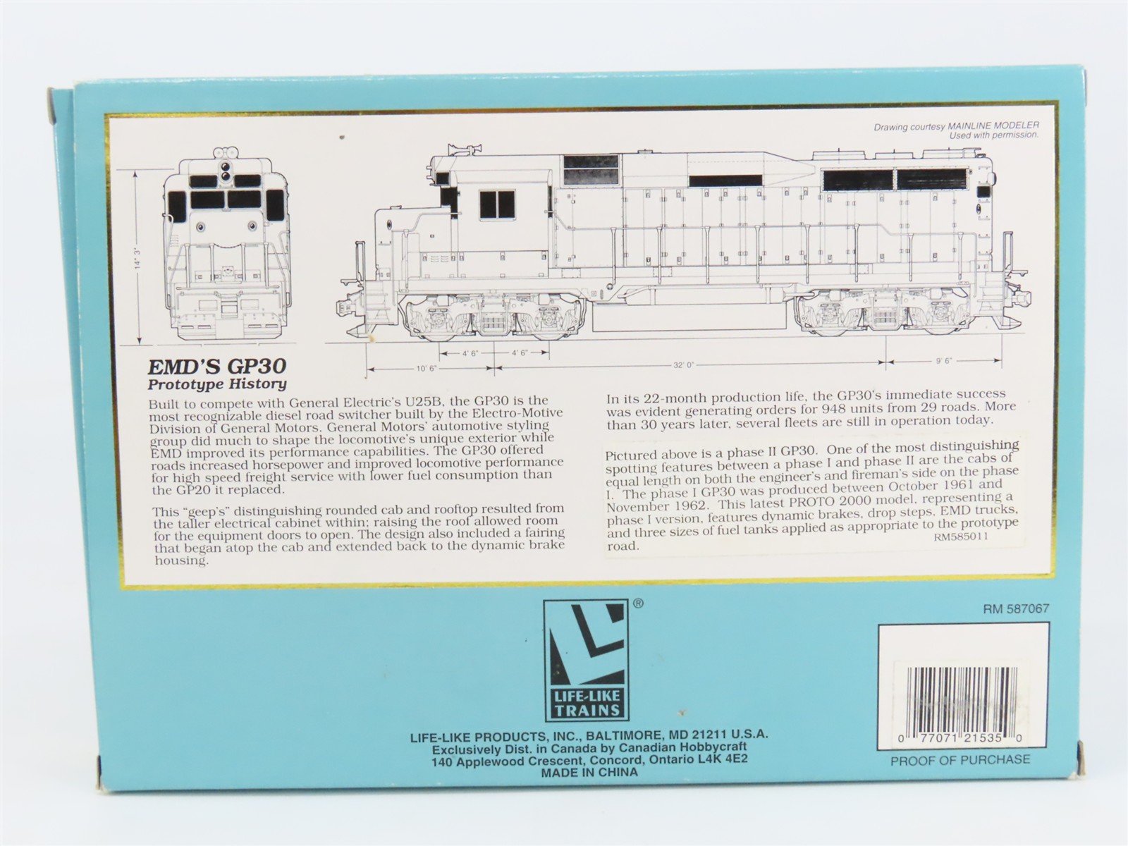 HO Scale Proto 2000 21535 ATSF Santa Fe EMD GP30 Diesel #1207 - BAD GEARS