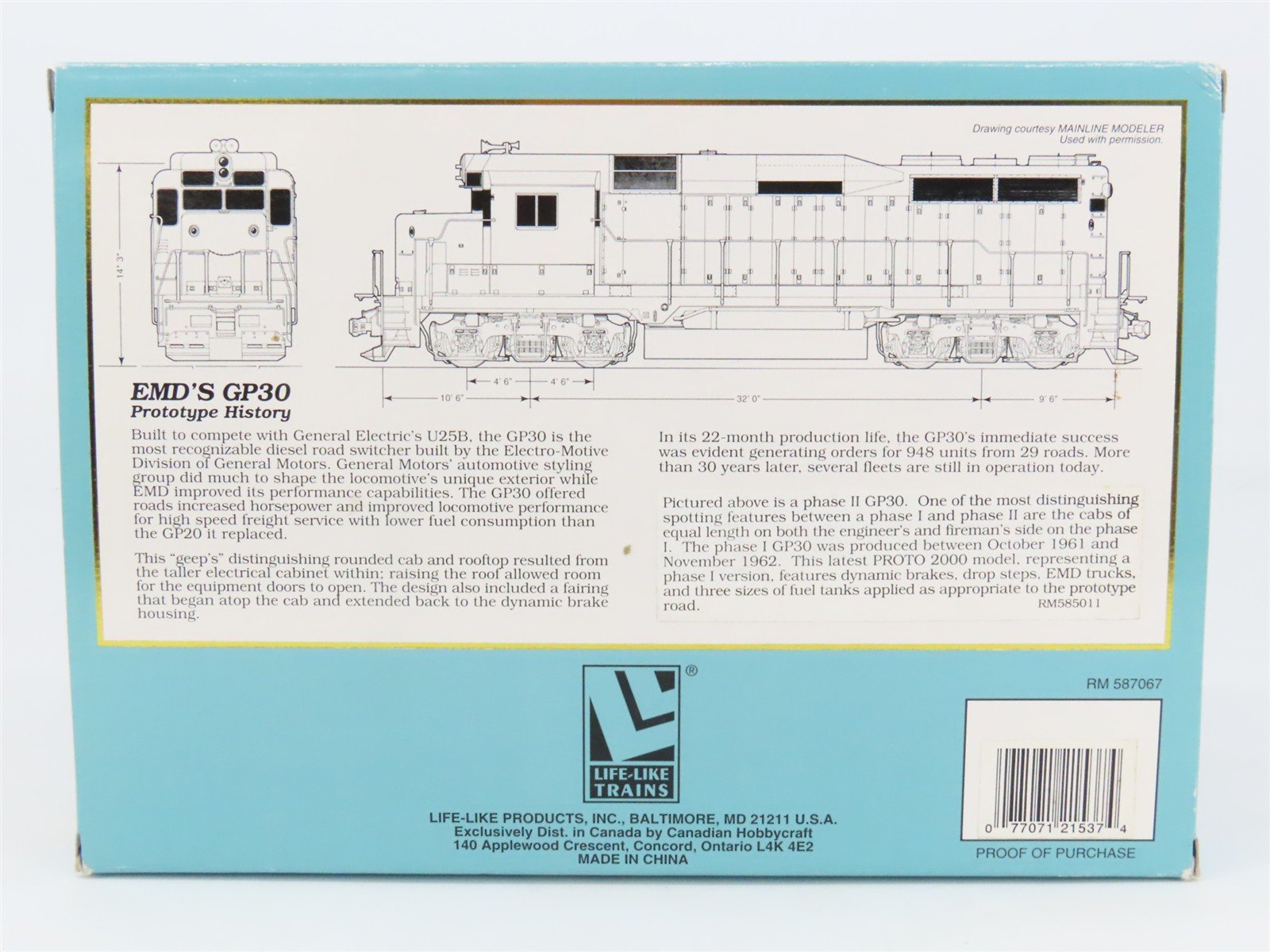 HO Scale Proto 2000 21537 ATSF Santa Fe EMD GP30 Diesel #1234 - BAD GEARS