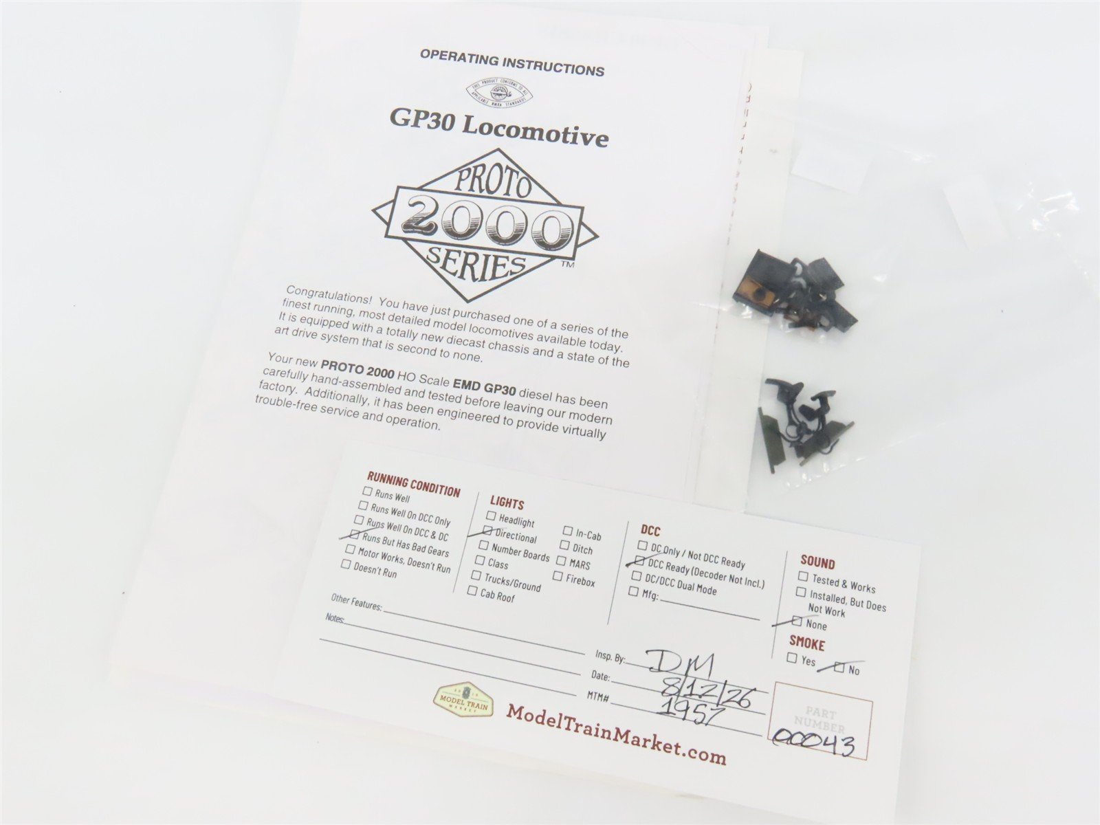 HO Scale Proto 2000 23105 SAL Seaboard Air Line EMD GP30 Diesel #532 - BAD GEARS