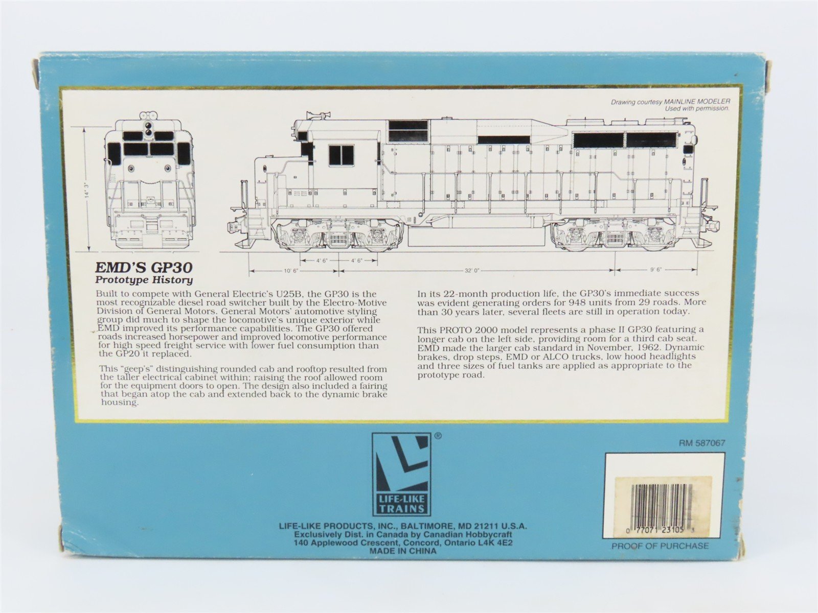 HO Scale Proto 2000 23105 SAL Seaboard Air Line EMD GP30 Diesel #532 - BAD GEARS