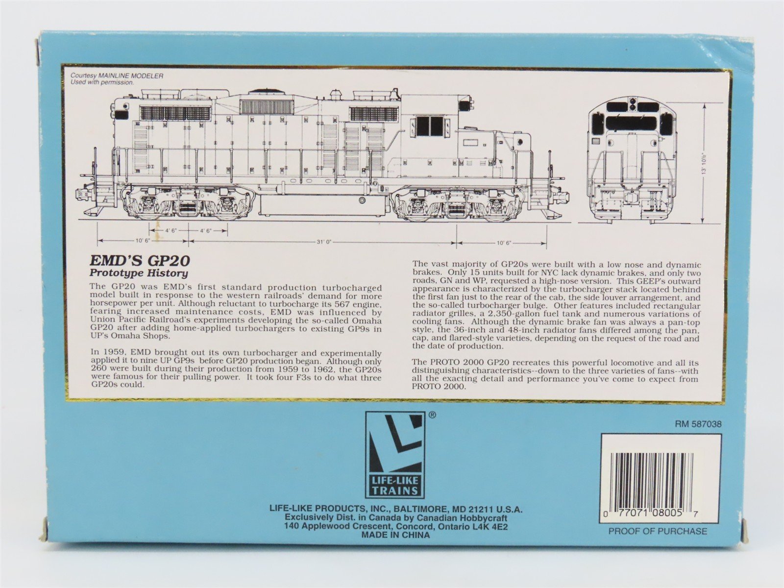 HO Scale Proto 2000 8005 ATSF Santa Fe EMD GP20 Diesel #1123 - BAD GEARS