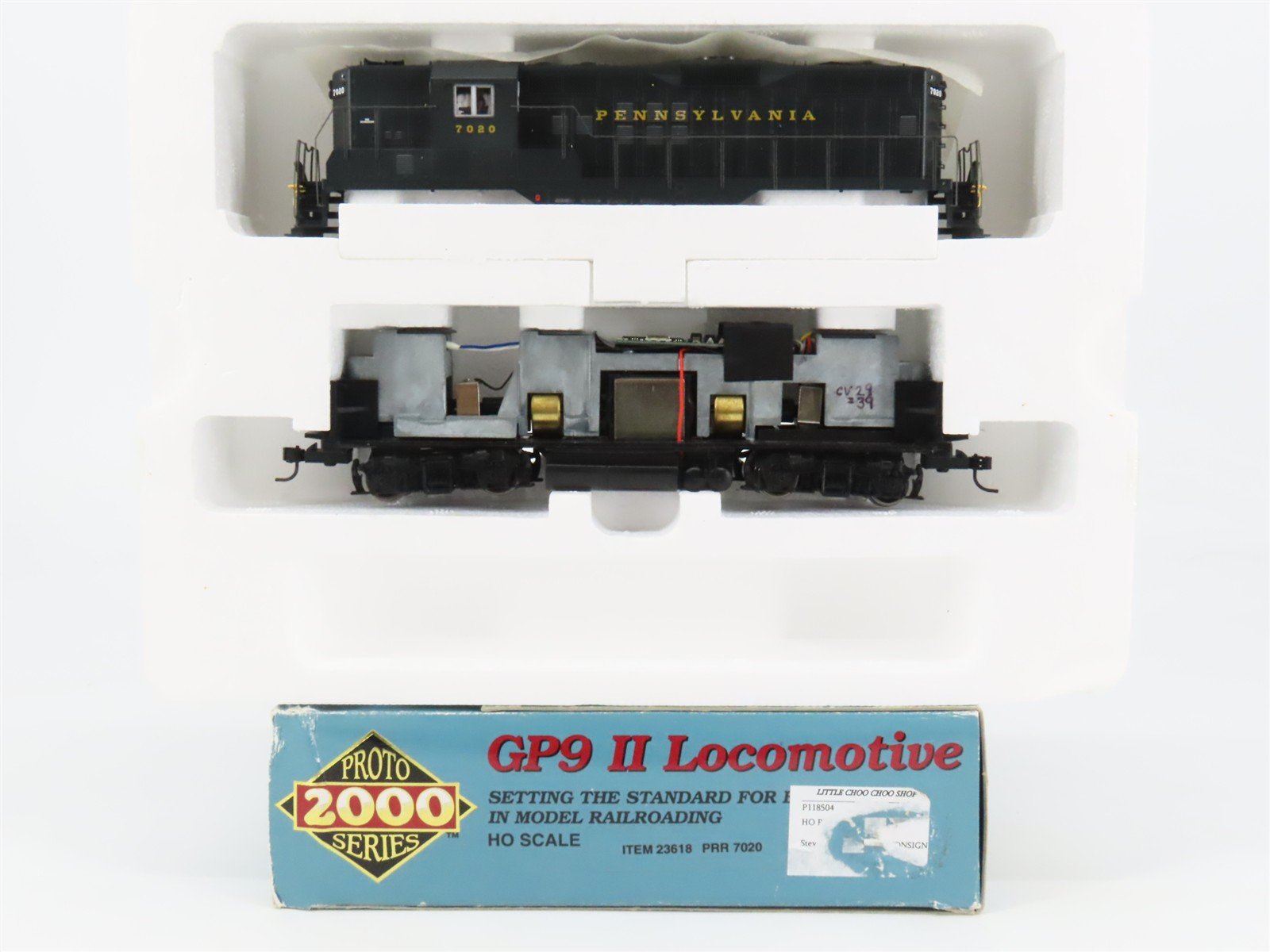 HO Proto 2000 23618 PRR Pennsylvania GP9 Ph. 2 Diesel #7020 w/ DCC - BAD GEARS