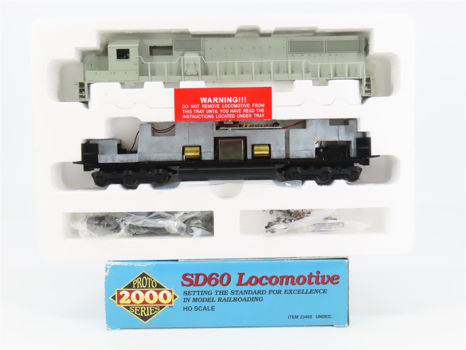 HO Scale Proto 2000 23492 Undecorated EMD SD60 Diesel Locomotive - DCC Ready
