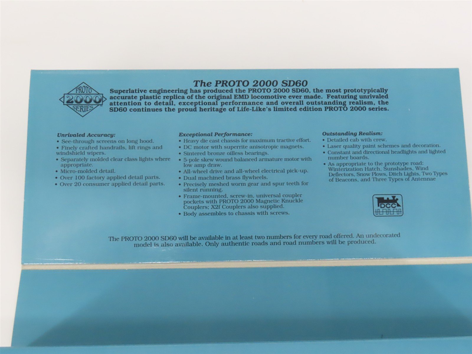 HO Scale Proto 2000 23492 Undecorated EMD SD60 Diesel Locomotive - DCC Ready