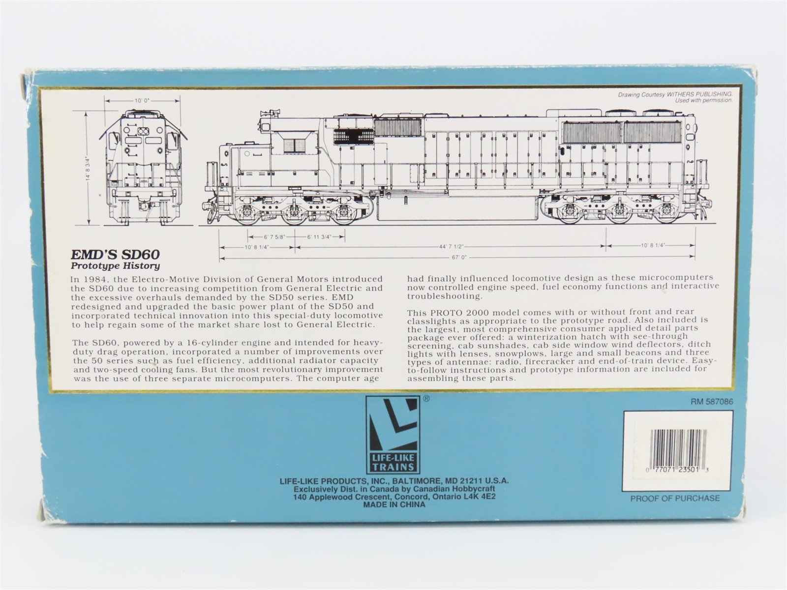 HO Proto 2000 23501 CNW Chicago & North Western SD60 Diesel #8034 - DCC Ready