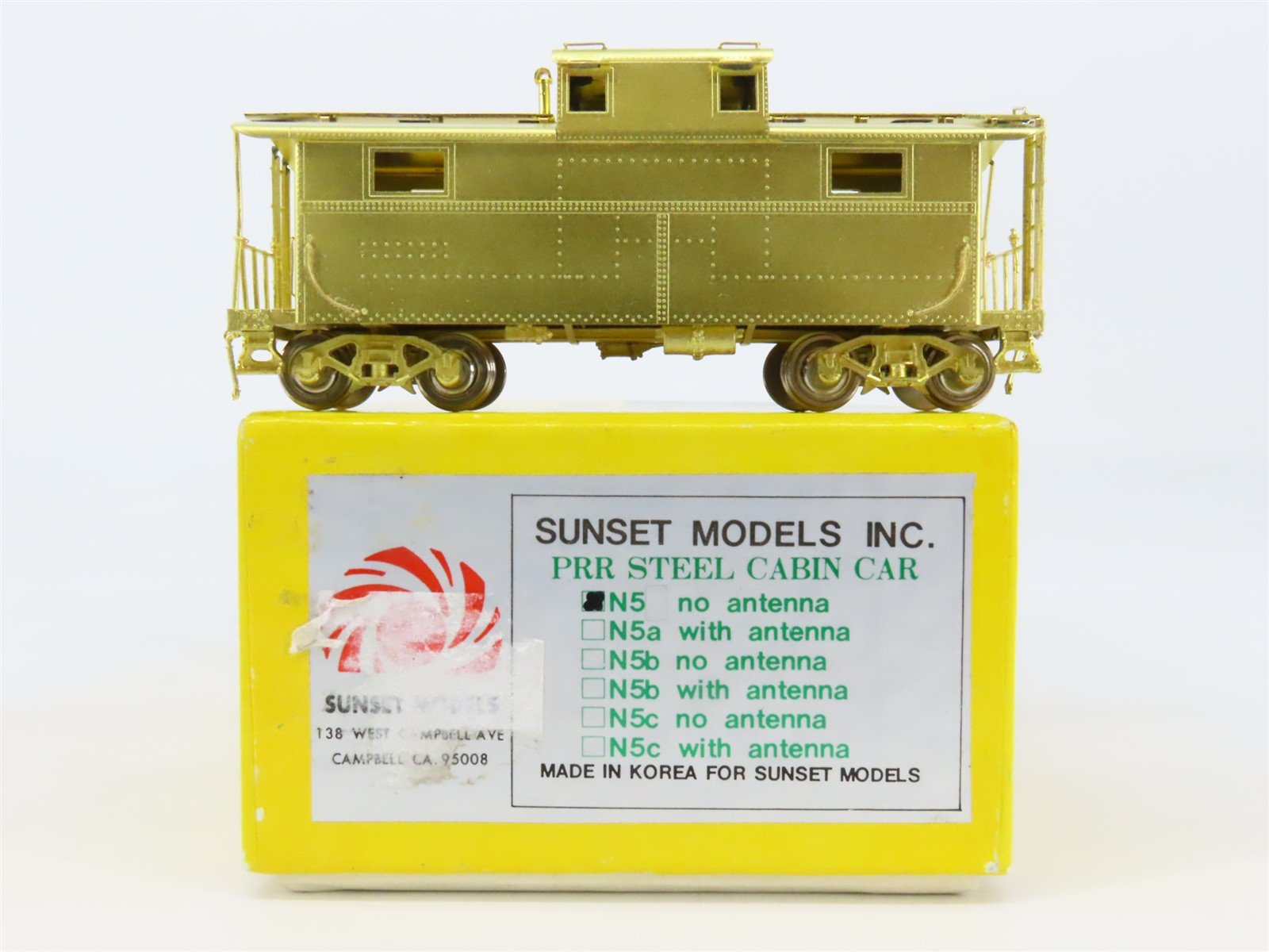 HO Scale Sunset Models BRASS Undecorated PRR N5 Center Cupola Steel Caboose