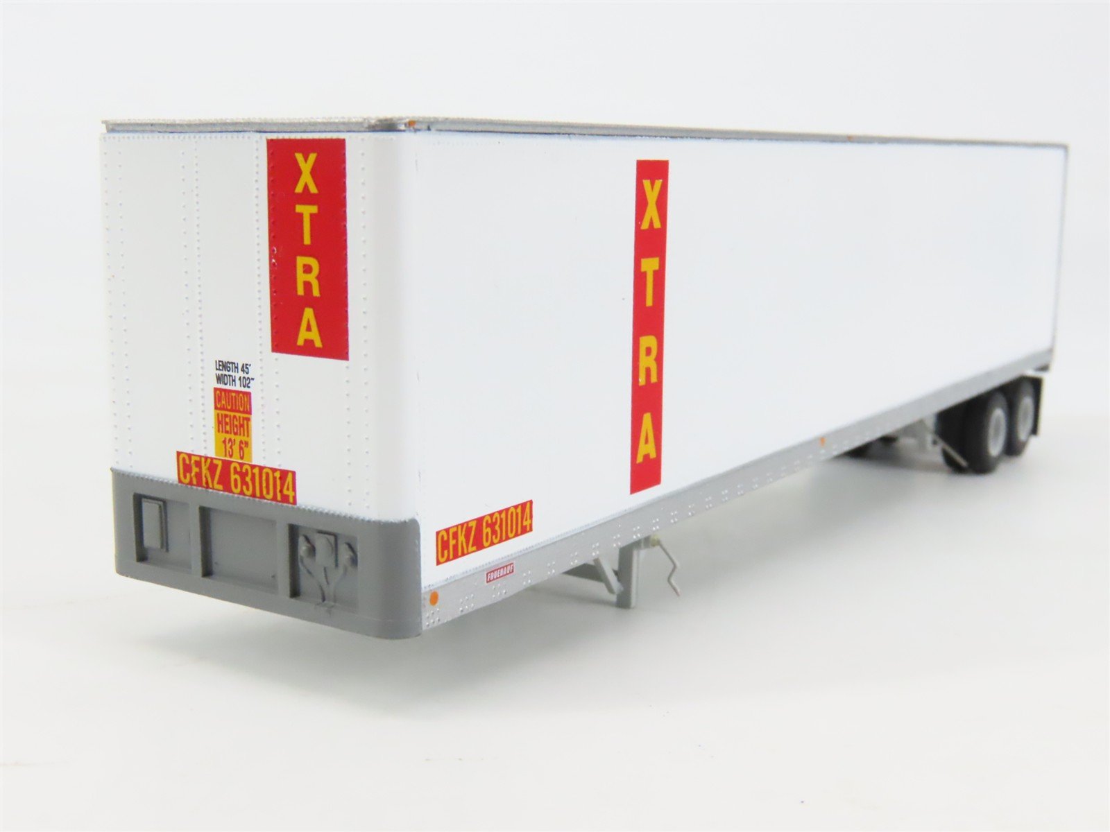 HO Scale Athearn 73381 XTRA 45' Smooth Side Z-Van Trailers 2-Pack