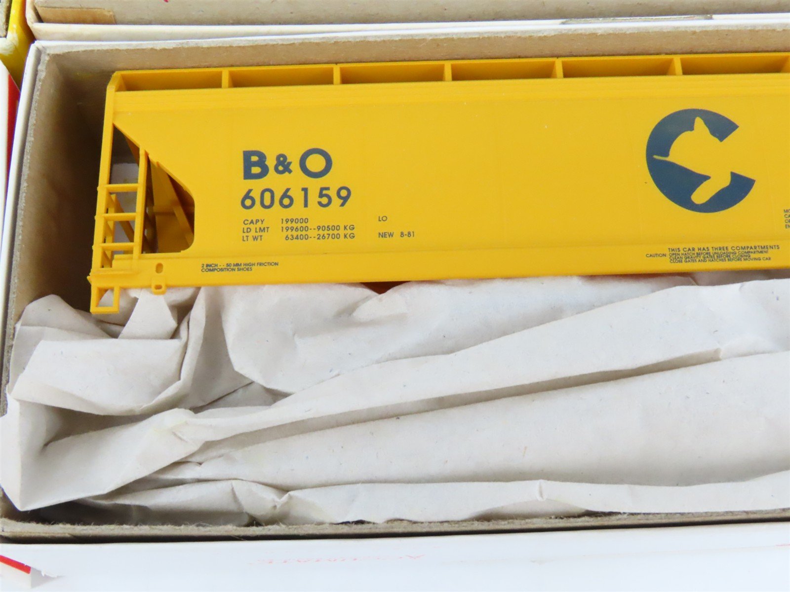LOT of 6 HO Accurail & Roundhouse Kits SOU, MP, BNSF, CG & B&O Box Car & Hoppers