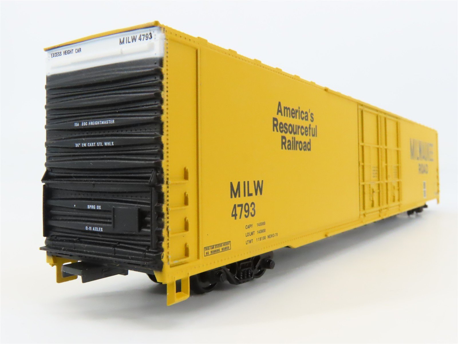 HO Scale Athearn 2950 MILW Milwaukee Road 86' Hi-Cube Box Car #4793
