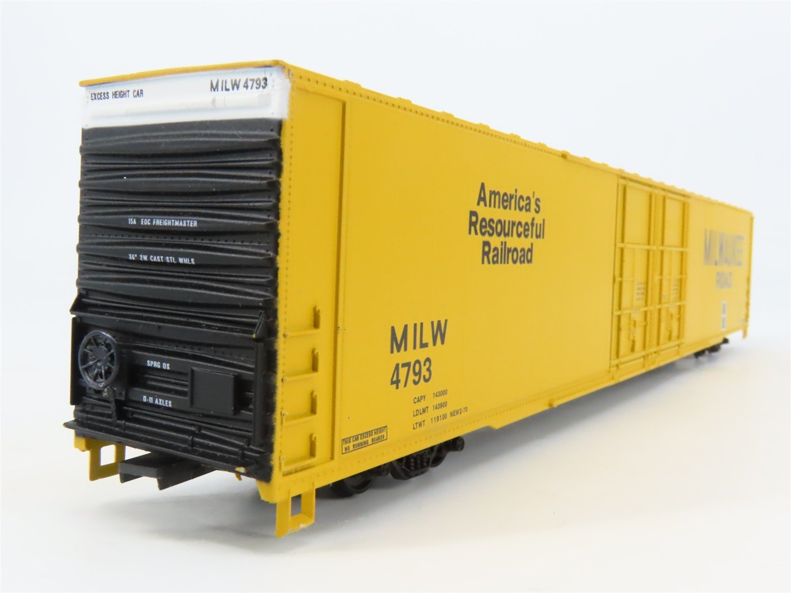 HO Scale Athearn 2950 MILW Milwaukee Road 86' Hi-Cube Box Car #4793