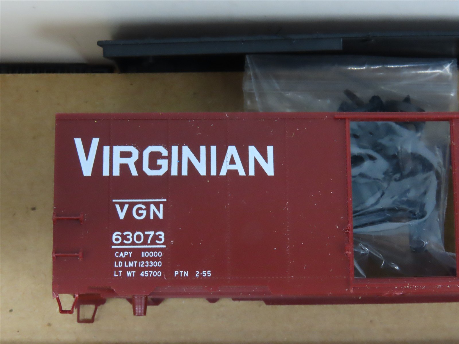 HO Scale Branchline Yardmaster Kit 8027 VGN Virginian AAR 40' Box Car #63073