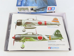 O 1/48 Scale Tamiya Kit #61016 Japanese Mitsubishi A6M2 Zero Fighter Aircraft