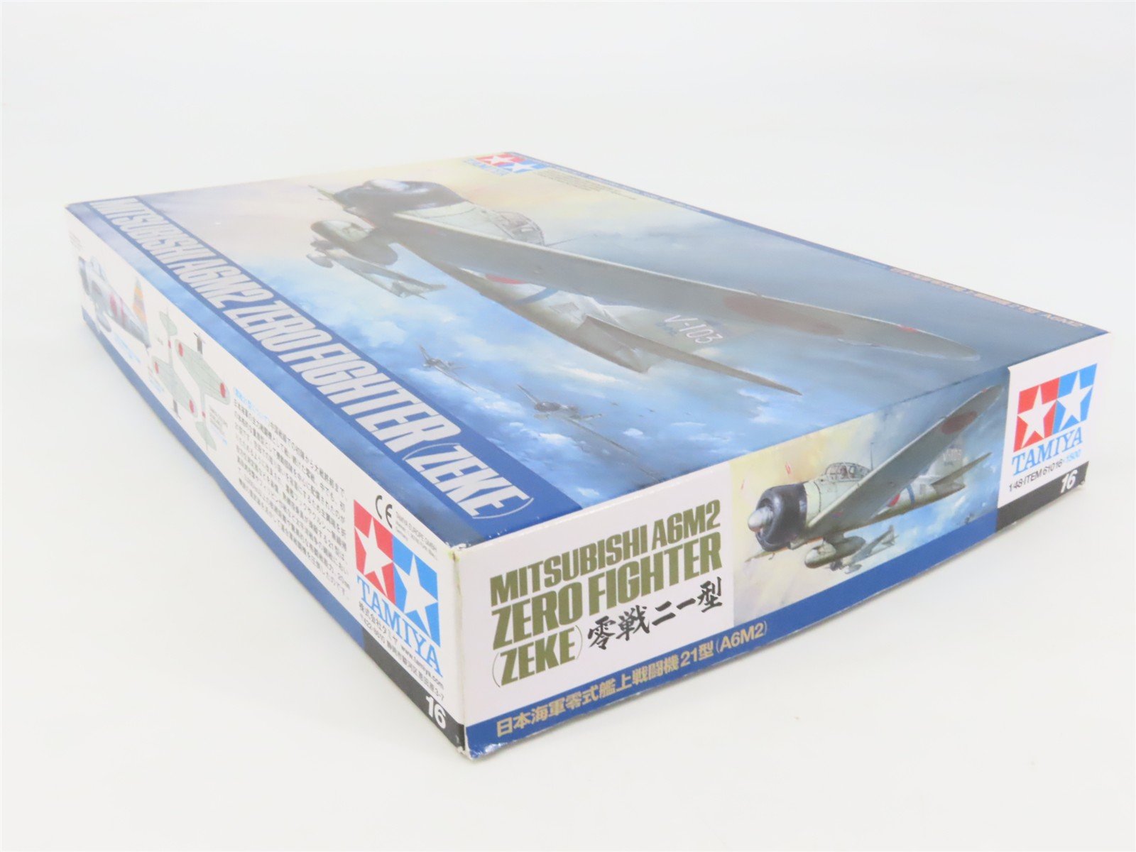 O 1/48 Scale Tamiya Kit #61016 Japanese Mitsubishi A6M2 Zero Fighter Aircraft