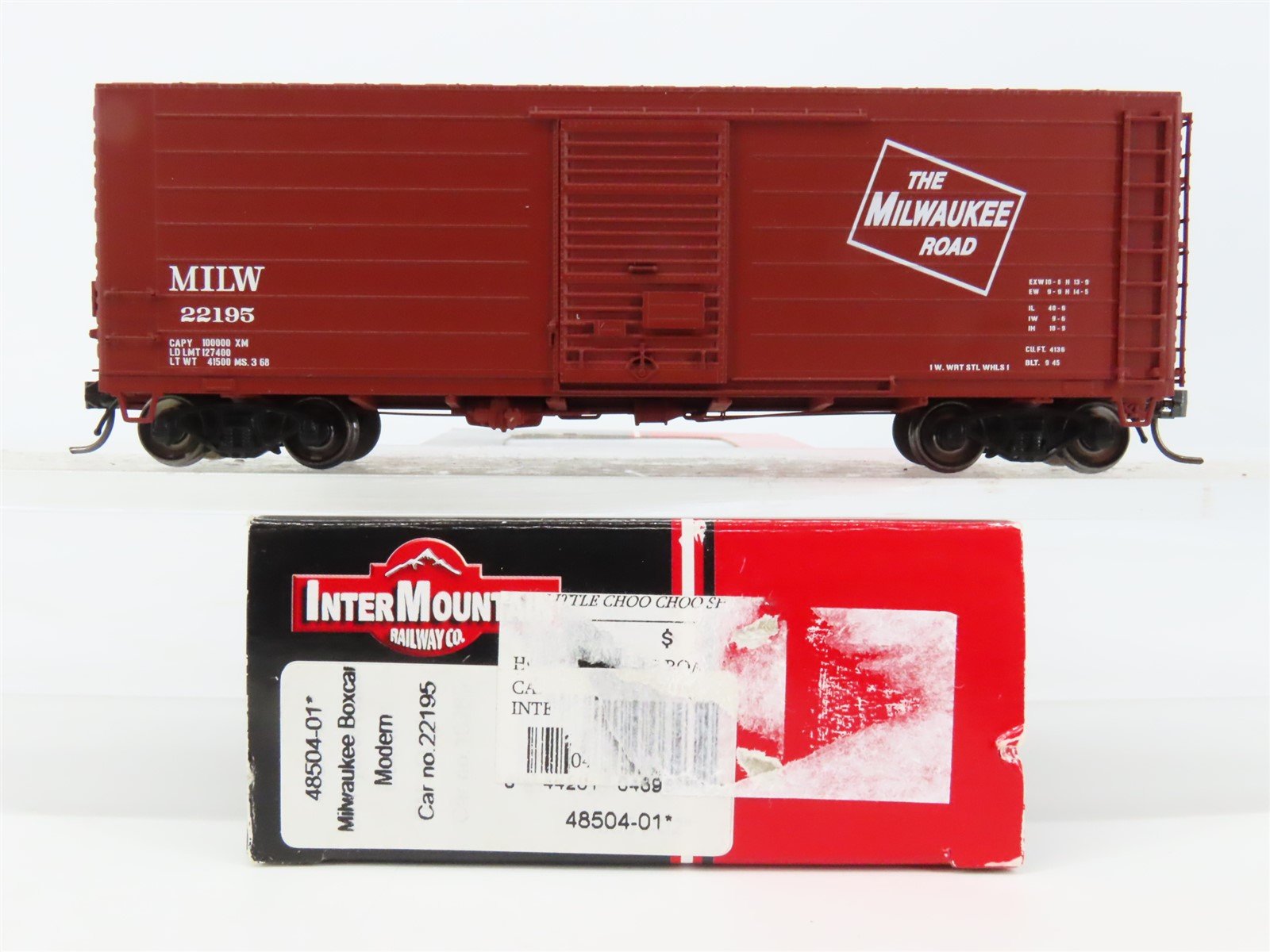 HO Scale InterMountain 48504-01 MILW Milwaukee 40' Modern Box Car #22195