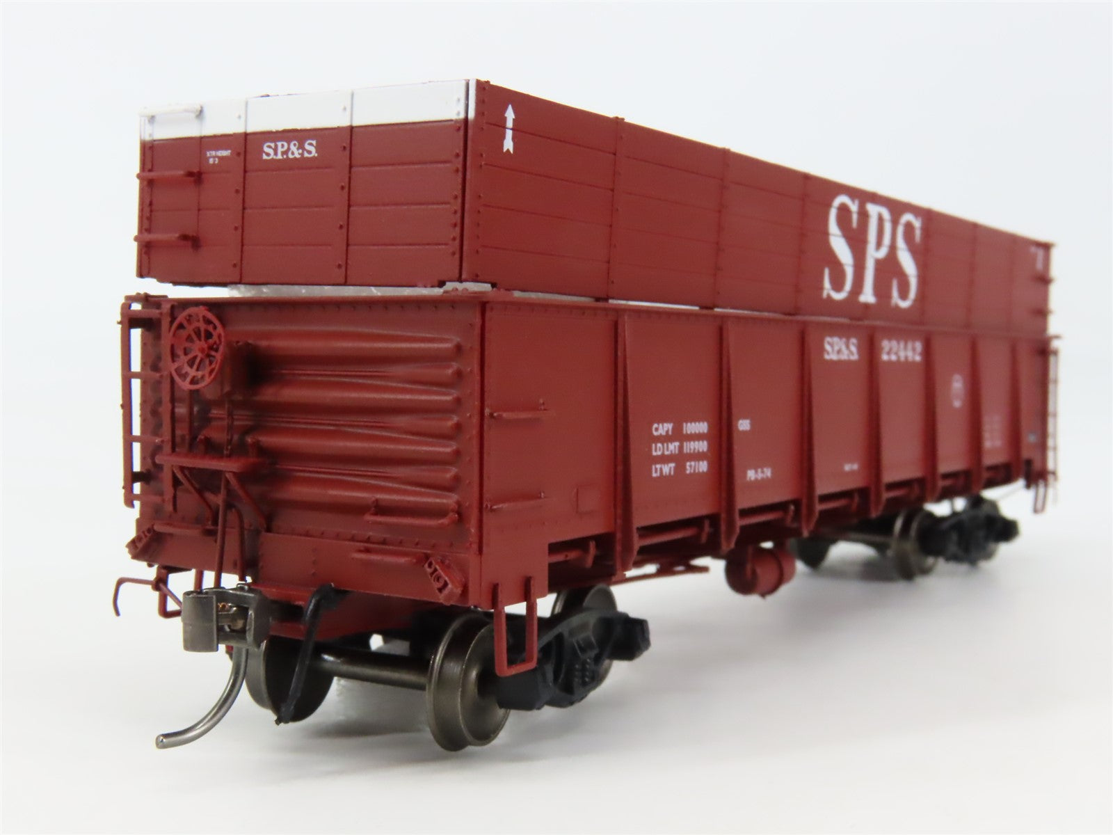 HO Scale InterMountain 35203-47 SP&S Drop Bottom Woodchip Gondola #22442