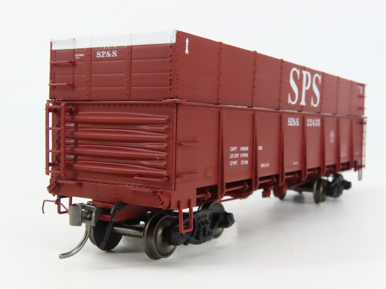 HO Scale InterMountain 35203-46 SP&S Drop Bottom Woodchip Gondola #22435