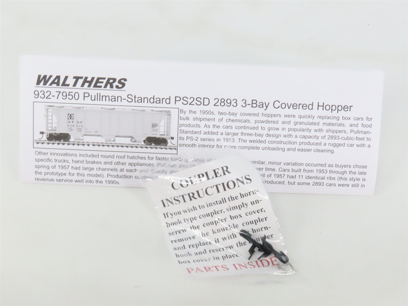 HO Walthers Gold 932-7988 ACL Atlantic Coast Line 3-Bay Covered Hopper #120707