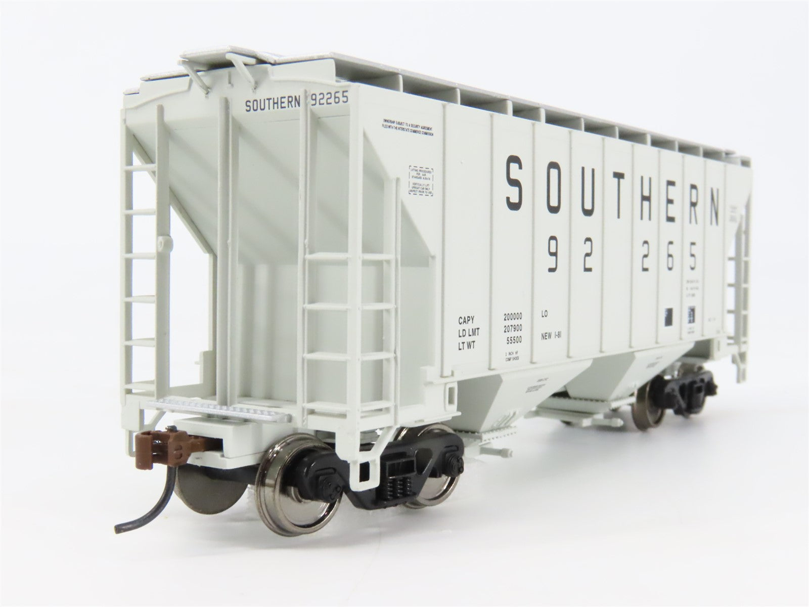 HO Scale Walthers Gold 932-5389 SOU Southern 3-Bay Trinity Covered Hopper #92265