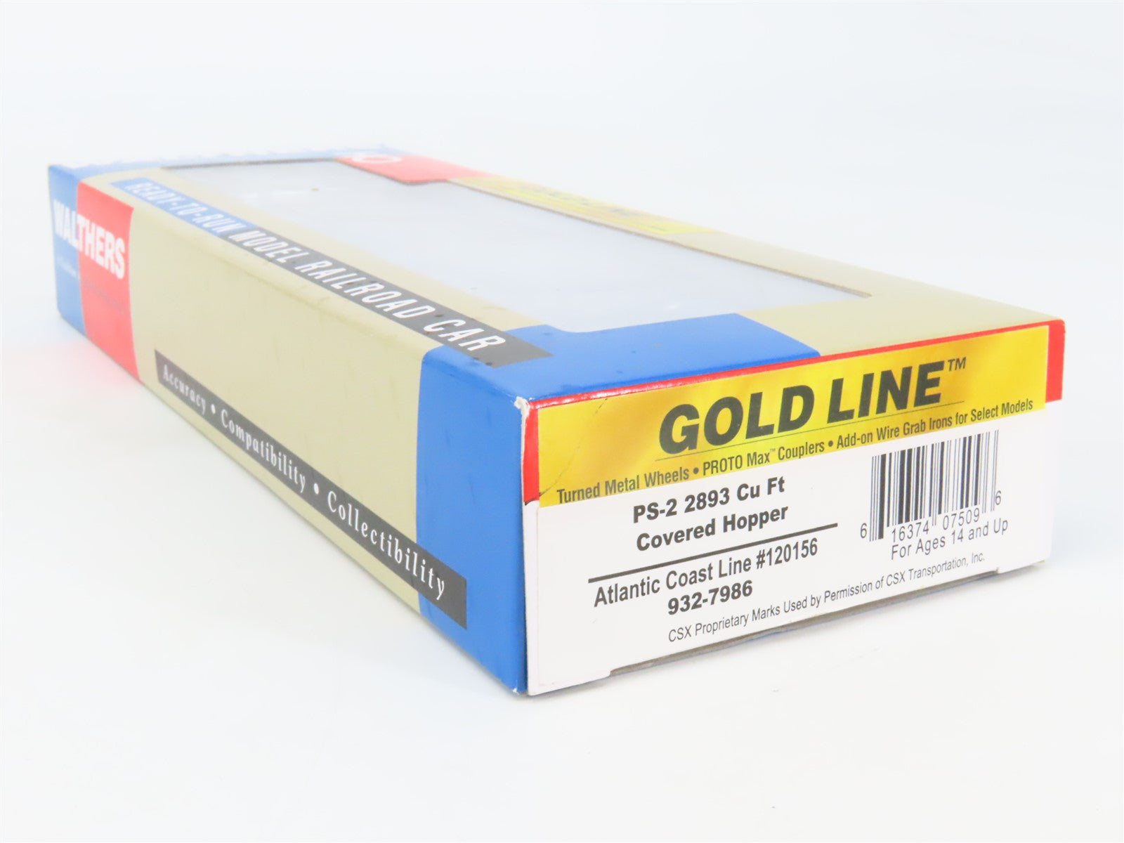 HO Walthers Gold 932-7986 ACL Atlantic Coast Line 3-Bay Covered Hopper #120156