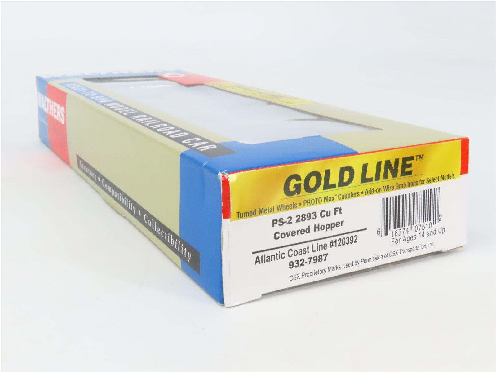 HO Walthers Gold 932-7987 ACL Atlantic Coast Line 3-Bay Covered Hopper #120392