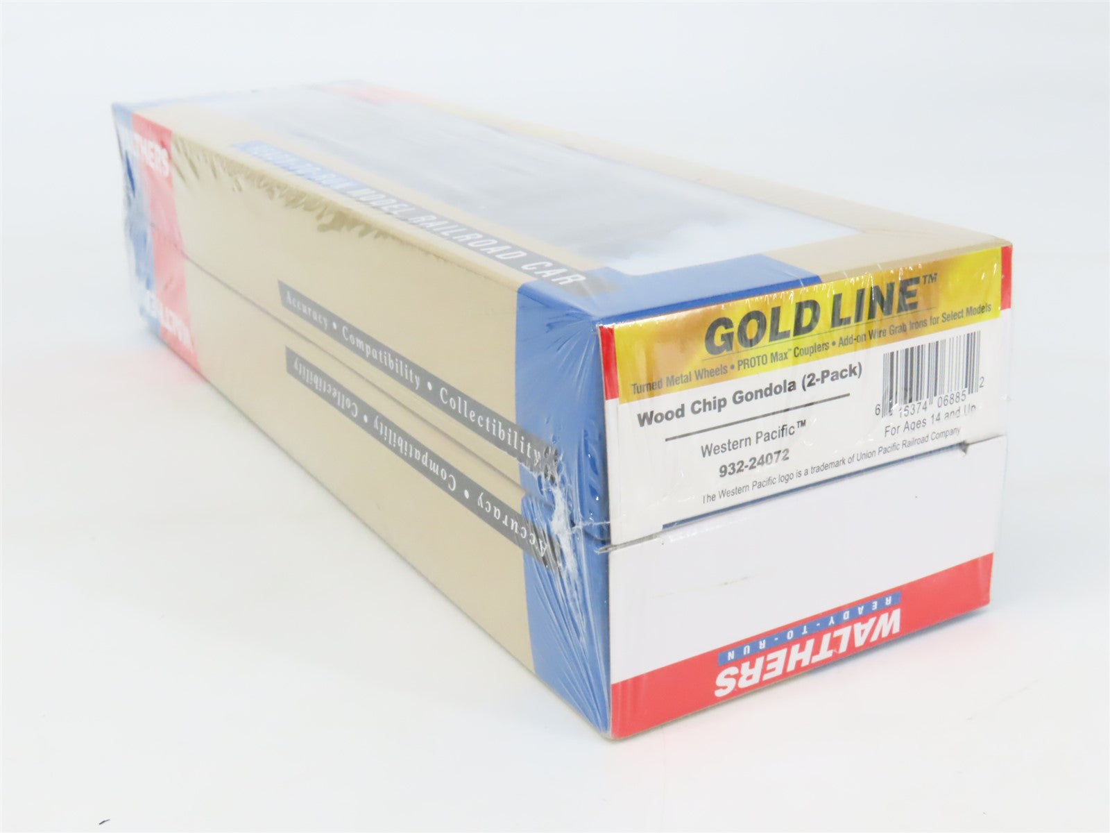 HO Walthers Gold 932-24072 WP Western Pacific Woodchip Gondolas 2-Pack - SEALED