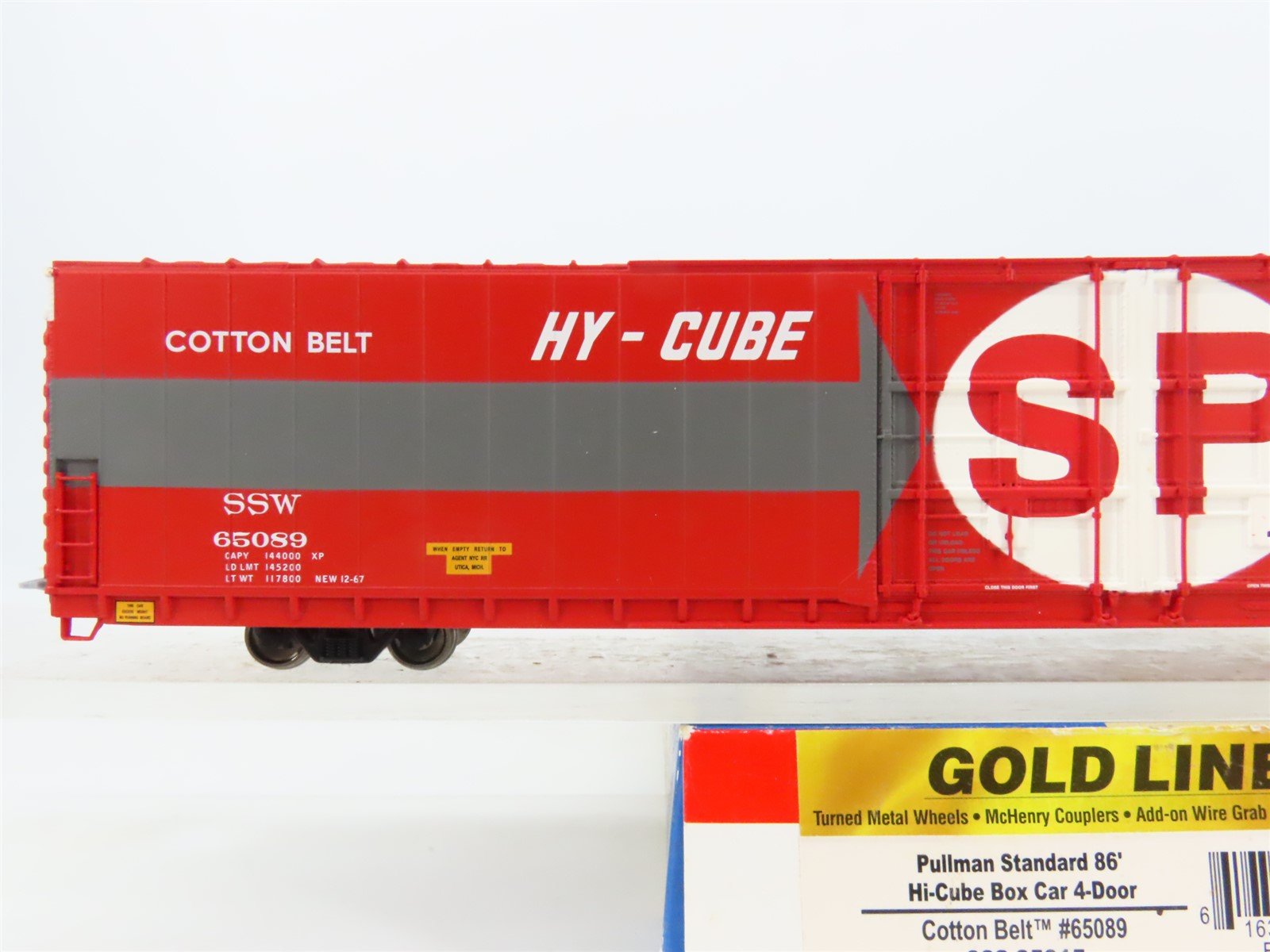 HO Walthers Gold 932-35015 SP/SSW Cotton Belt 86' Hi-Cube 4-Door Box Car #65089