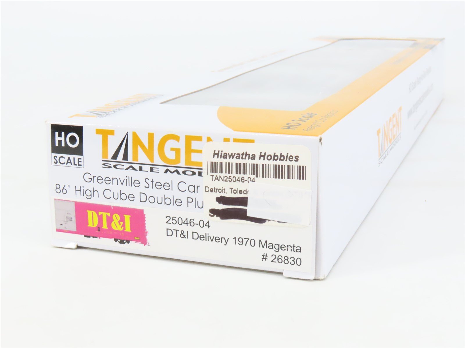 HO Scale Tangent 25046-04 DT&I 86' Hi-Cube Double Plug Door Box Car #26830