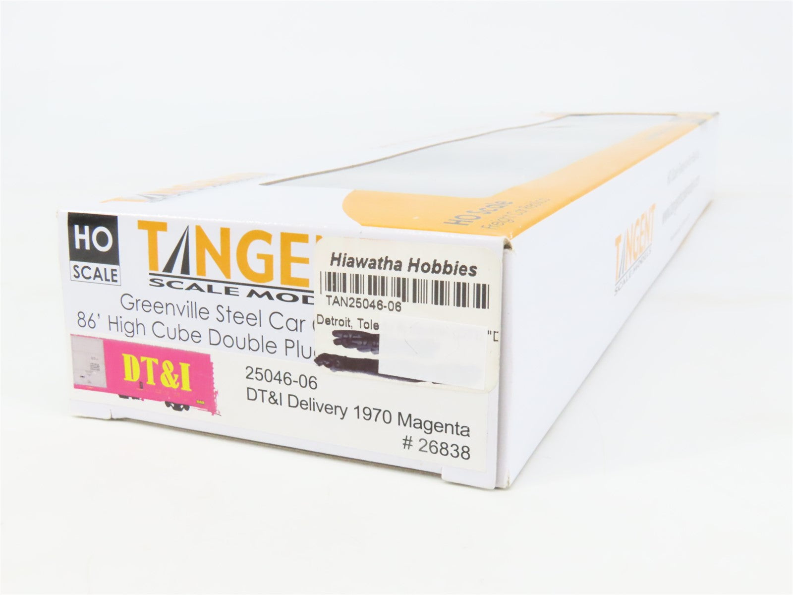 HO Scale Tangent 25046-06 DT&I 86' Hi-Cube Double Plug Door Box Car #26838