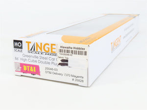 HO Scale Tangent 25046-03 DT&I 86' Hi-Cube Double Plug Door Box Car #26828