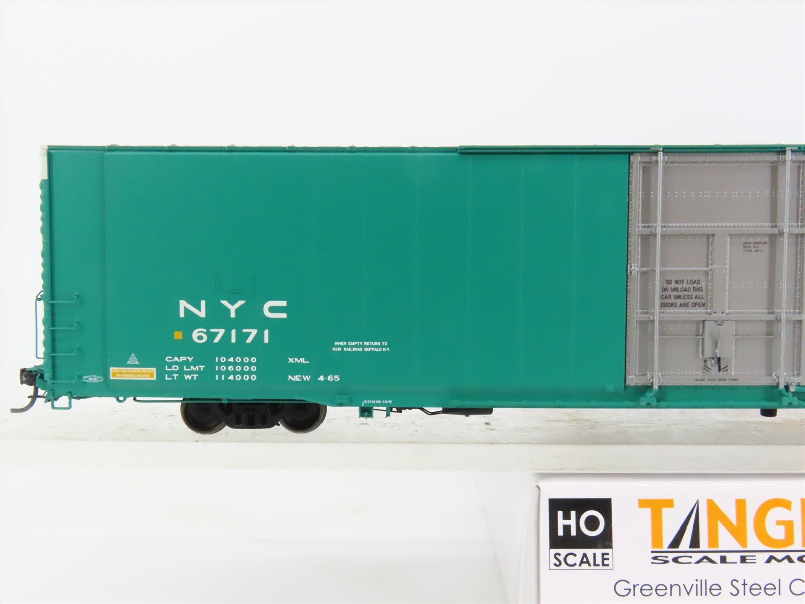 HO Tangent NYC New York Central 86' Hi-Cube Double Plug Door Box Car #67171