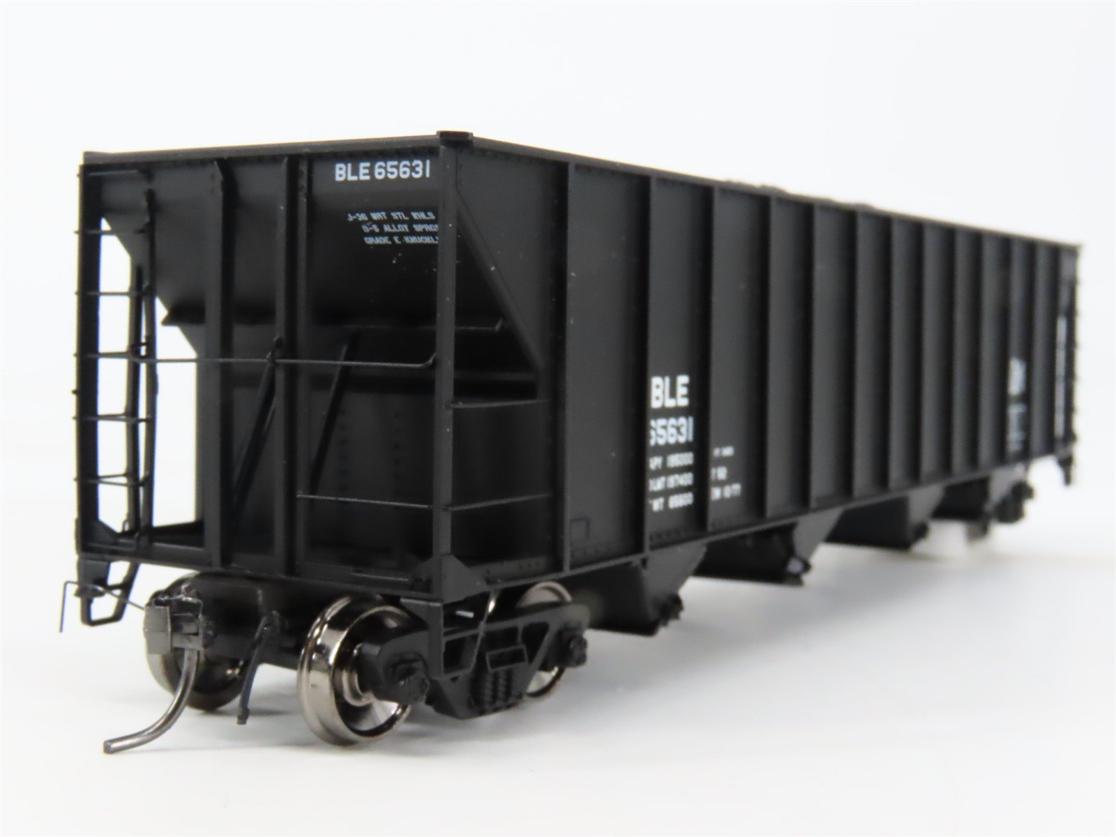 HO Scale Tangent 10850-02 B&LE Bessemer 4-Bay Bethlehem Hopper #65631 w/ Load