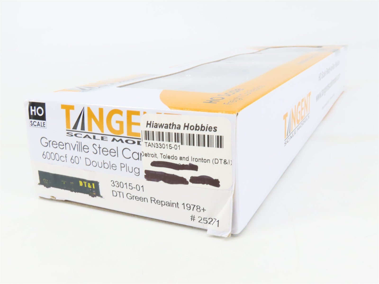 HO Scale Tangent 33015-01 DT&I 60' Greenville Double Plug Door Box Car #25271