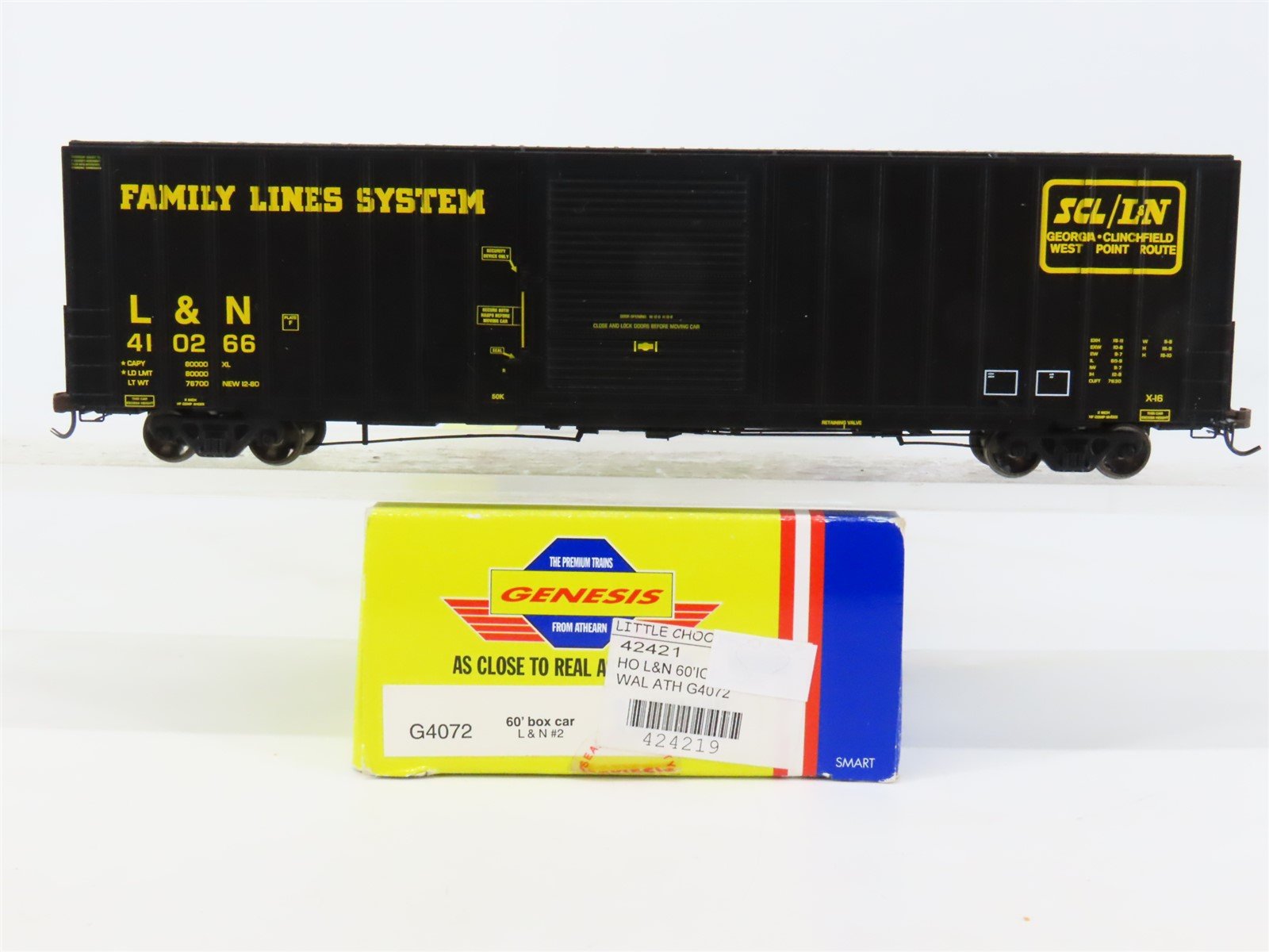 HO Athearn Genesis G4072 SCL/L&N Family Lines 60' Excess Height Box Car #410266