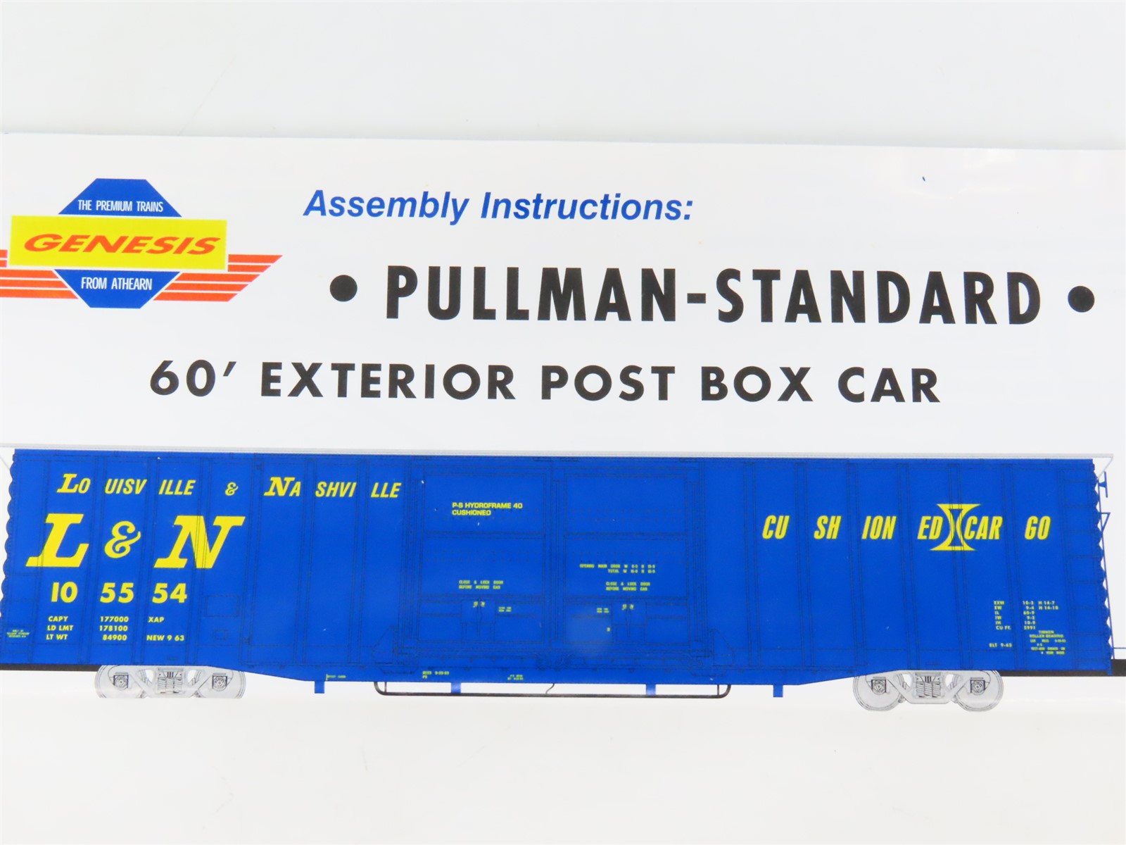 HO Scale Athearn Genesis G4505 L&N 60' PS Auto Parts Box Car #105509
