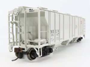 HO Scale Athearn 93741 MIW Milwaukee Road 3-Bay PS 2893 Covered Hopper #98047