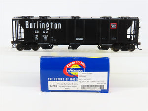 HO Scale Athearn 93756 CB&Q Burlington Route 3-Bay PS 2893 Covered Hopper #85053