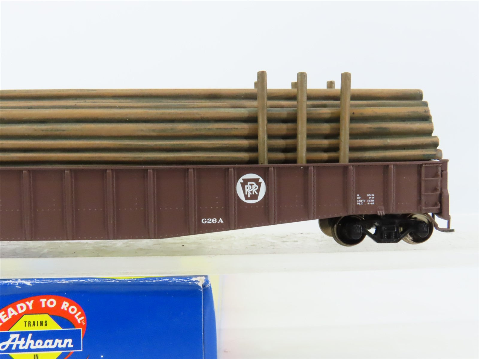 HO Scale Athearn 76506 PRR Pennsylvania 65' Mill Gondola #440614 w/ Load