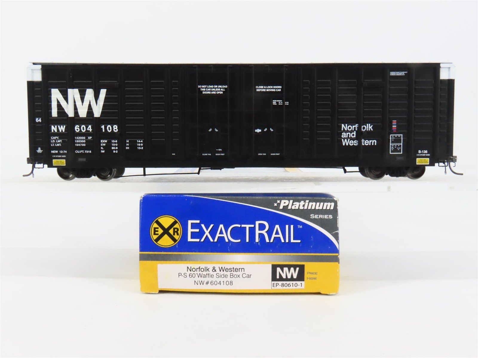 HO Scale ExactRail EP-80610-1 NW Norfolk & Western 60' Box Car 604108 RTR